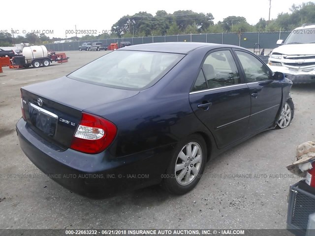 4T1BE30K13U662062 - 2003 TOYOTA CAMRY LE/XLE/SE 蓝色 照片 4