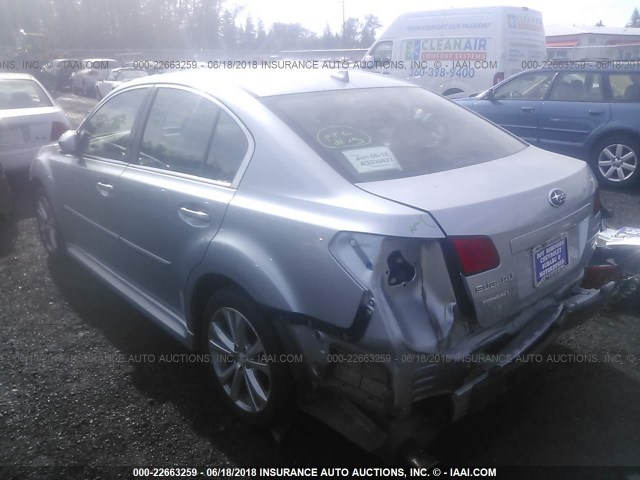 4S3BMBL64E3012960 - 2014 SUBARU LEGACY 2.5I LIMITED SILVER photo 3