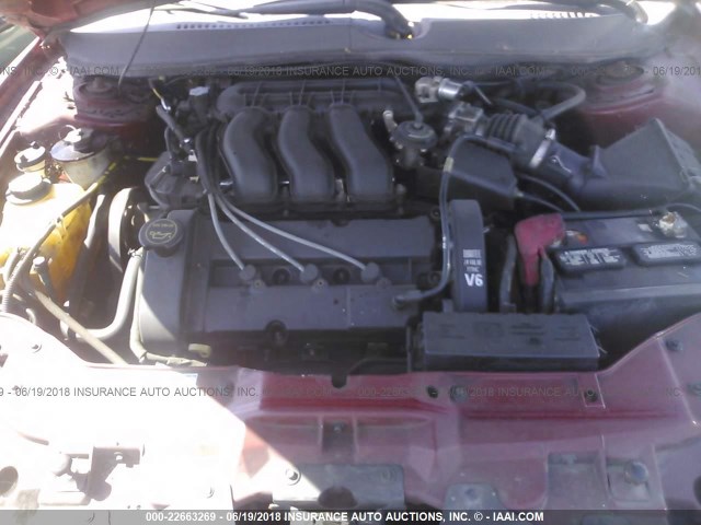 1FAFP55S43G211619 - 2003 FORD TAURUS SES RED photo 10