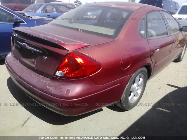 1FAFP55S43G211619 - 2003 FORD TAURUS SES RED photo 4