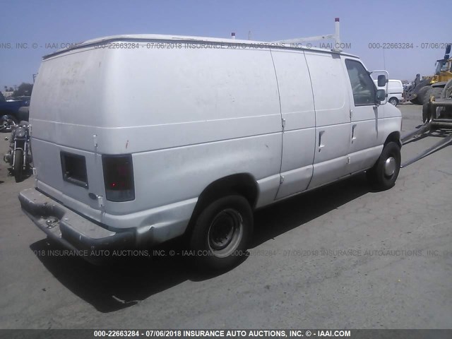 1FTNE24253HA66614 - 2003 FORD ECONOLINE E250 VAN WHITE photo 4