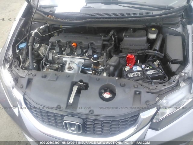 19XFB2F90FE255768 - 2015 HONDA CIVIC EXL GRAY photo 10