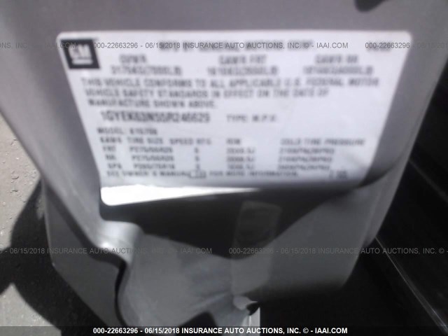 1GYEK63N55R246629 - 2005 CADILLAC ESCALADE LUXURY Gümüş foto 9