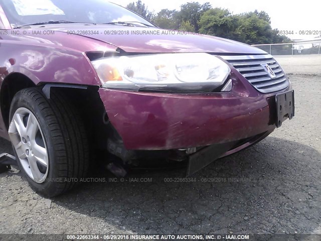 1G8AJ55F47Z172768 - 2007 SATURN ION LEVEL 2 MAROON photo 6