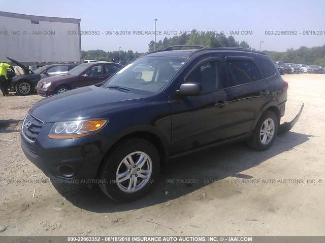 5XYZG3AB3BG036444 - 2011 HYUNDAI SANTA FE GLS BLACK photo 2