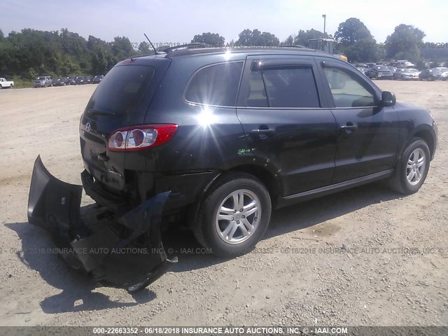 5XYZG3AB3BG036444 - 2011 HYUNDAI SANTA FE GLS BLACK photo 4