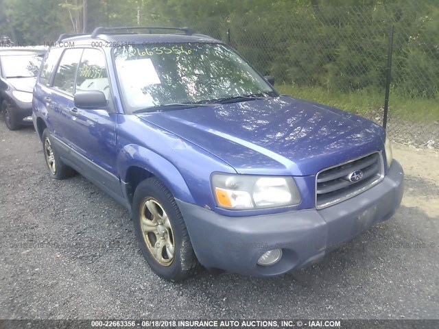 JF1SG63664H727826 - 2004 SUBARU FORESTER 2.5X BLUE photo 1