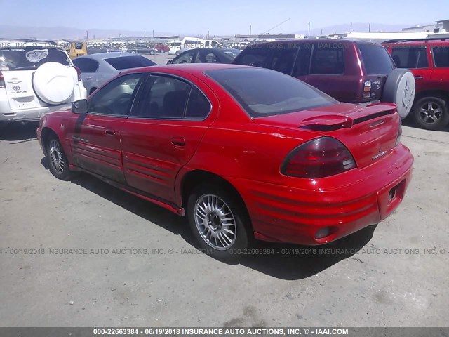 1G2NF52T5YC510044 - 2000 PONTIAC GRAND AM SE1 RED photo 3