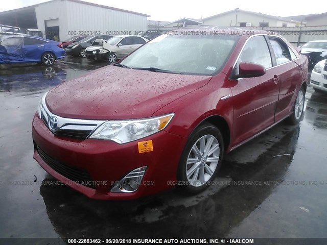 4T1BD1FK8CU039780 - 2012 TOYOTA CAMRY HYBRID/LE/XLE 红色 照片 2