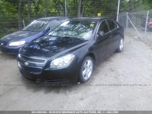 1G1ZB5EB4A4100226 - 2010 CHEVROLET MALIBU LS BLACK photo 2