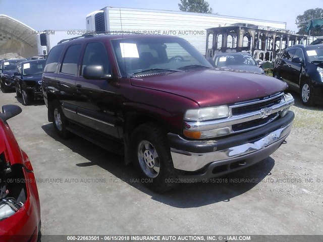 1GNEK13Z22J146565 - 2002 CHEVROLET TAHOE K1500 MAROON photo 1