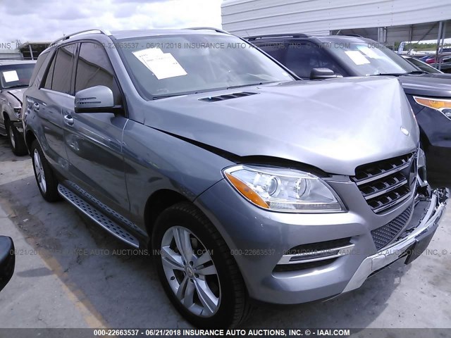 4JGDA5JBXFA604147 - 2015 MERCEDES-BENZ ML 350 GRAY photo 1