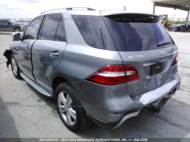 4JGDA5JBXFA604147 - 2015 MERCEDES-BENZ ML 350 GRAY photo 3