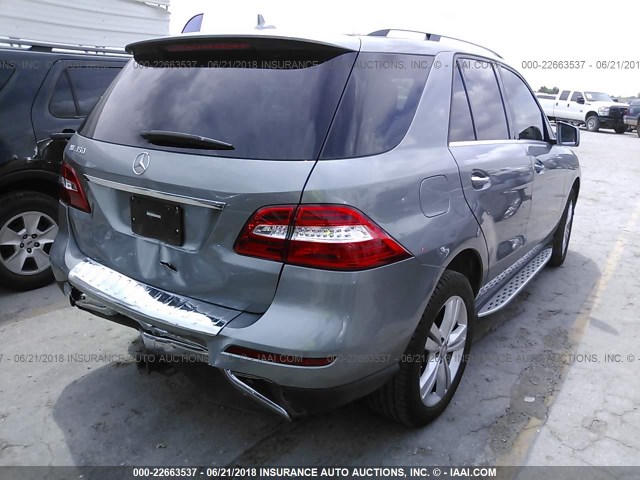 4JGDA5JBXFA604147 - 2015 MERCEDES-BENZ ML 350 GRAY photo 4