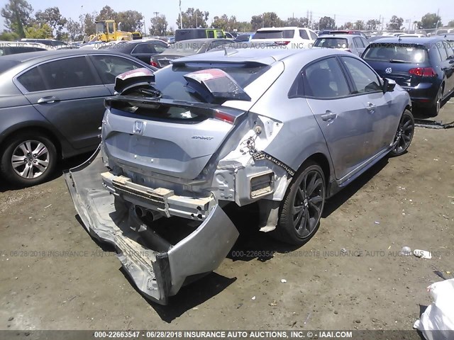 SHHFK7H48JU411006 - 2018 HONDA CIVIC SPORT 灰色 照片 4