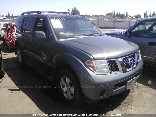 5N1AR18U97C639151 - 2007 NISSAN PATHFINDER LE/SE/XE GRAY photo 1