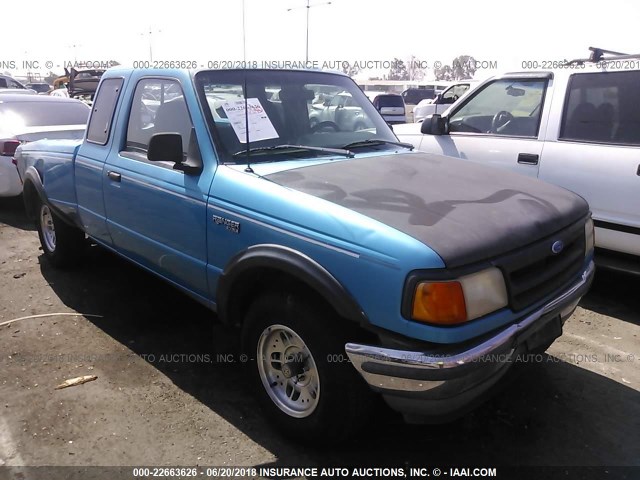 1FTDR15X7PPA39365 - 1993 FORD RANGER SUPER CAB BLUE photo 1