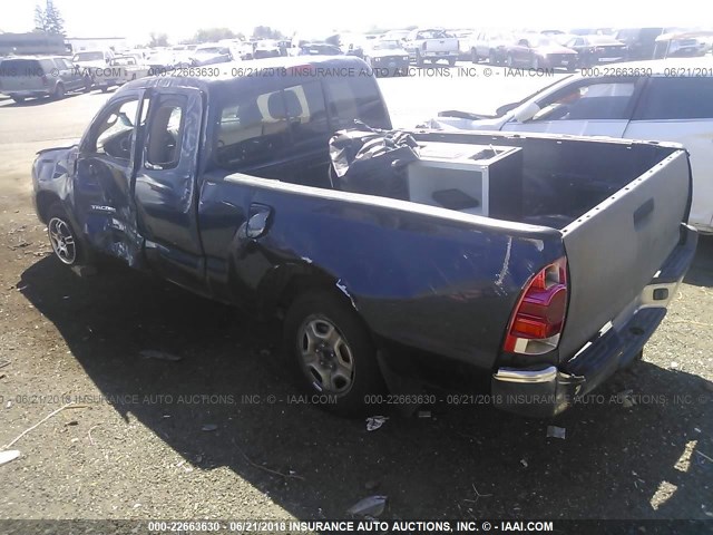 5TETX22N46Z267051 - 2006 TOYOTA TACOMA ACCESS CAB Blau Foto 3