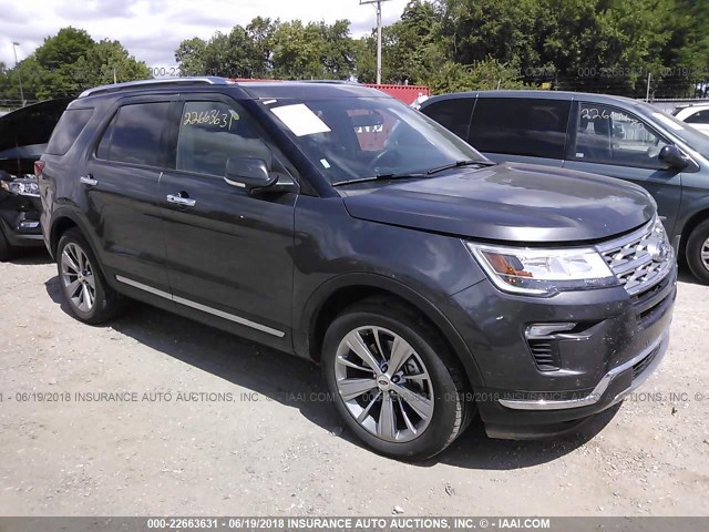 1FM5K8F85JGA26397 - 2018 FORD EXPLORER LIMITED GRAY photo 1