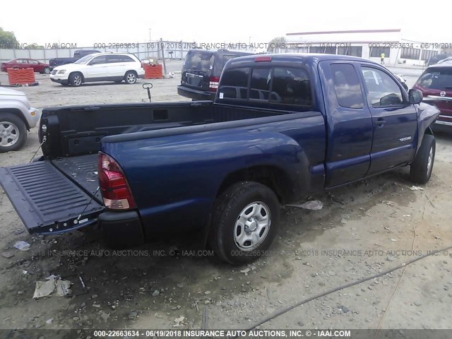 5TETX22N87Z325244 - 2007 TOYOTA TACOMA ACCESS CAB 蓝色 照片 4