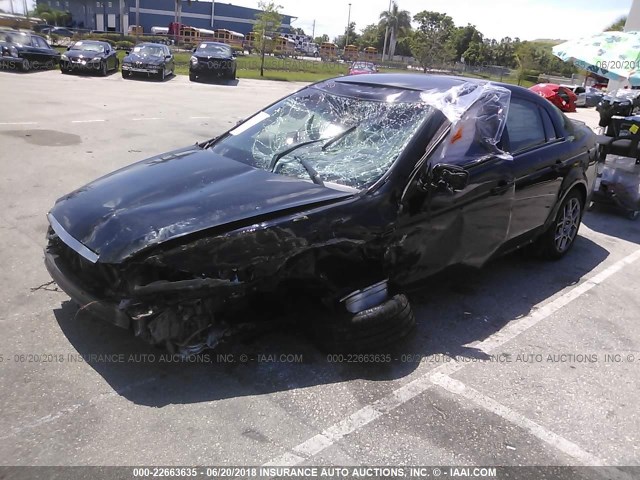 19UUA76568A043341 - 2008 ACURA TL TYPE S BLACK photo 2