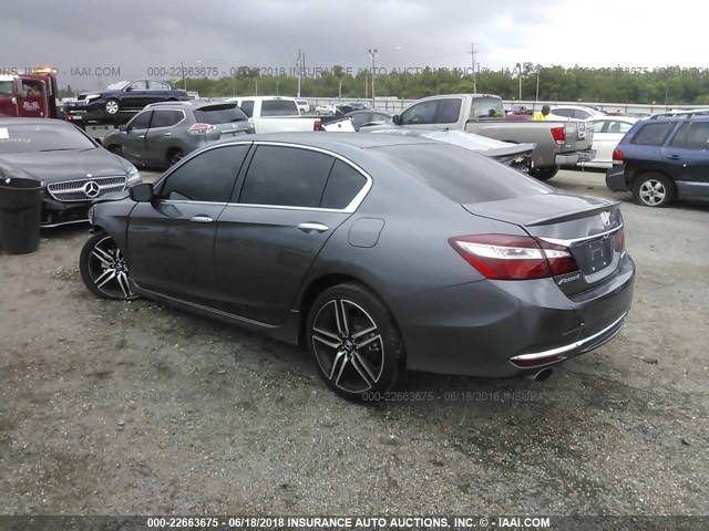 1HGCR2F51HA054125 - 2017 HONDA ACCORD SPORT GRAY photo 3