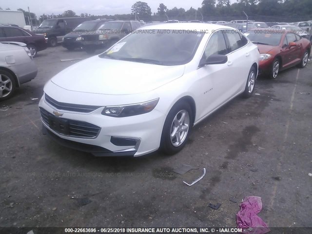 1G1ZC5ST1JF164223 - 2018 CHEVROLET MALIBU LS Ağ foto 2