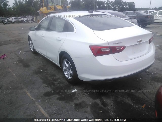 1G1ZC5ST1JF164223 - 2018 CHEVROLET MALIBU LS Ağ foto 3