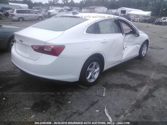 1G1ZC5ST1JF164223 - 2018 CHEVROLET MALIBU LS Ağ foto 4