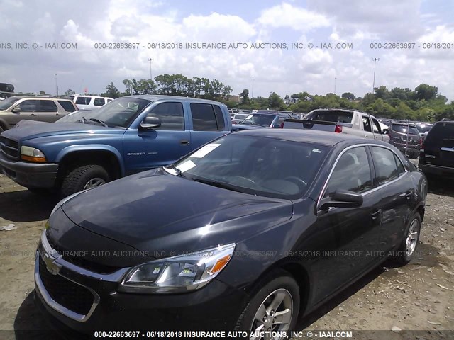 1G11A5SL2FF265717 - 2015 CHEVROLET MALIBU LS BLACK photo 2