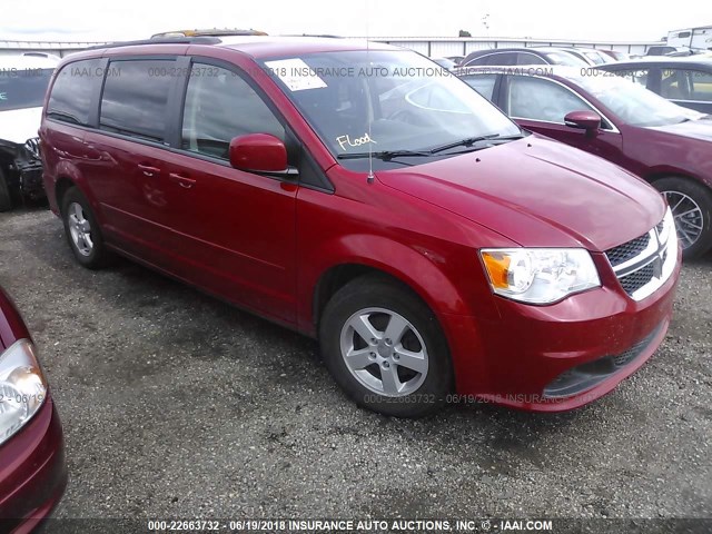 2C4RDGCG0DR552929 - 2013 DODGE GRAND CARAVAN SXT RED photo 1