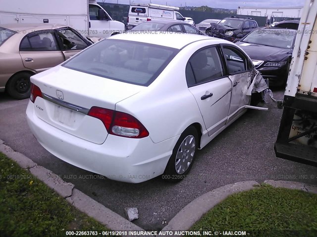 2HGFA1F30AH568794 - 2010 HONDA CIVIC VP WHITE photo 4