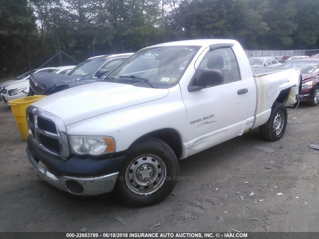 1D7HA16KX5J589113 - 2005 DODGE RAM 1500 ST WHITE photo 2