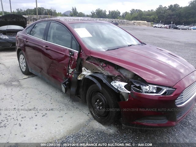 3FA6P0G78DR161054 - 2013 FORD FUSION S MAROON photo 6