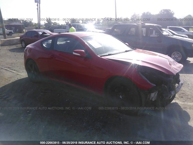 KMHHU6KH6AU019350 - 2010 HYUNDAI GENESIS COUPE 3.8L RED photo 1