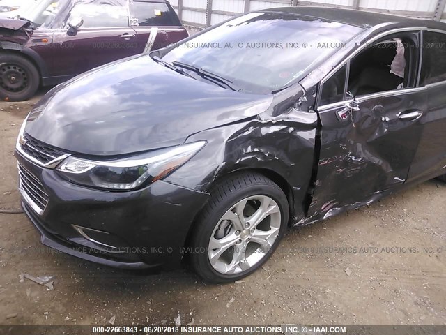 1G1BF5SM5H7230052 - 2017 CHEVROLET CRUZE PREMIER GRAY photo 6