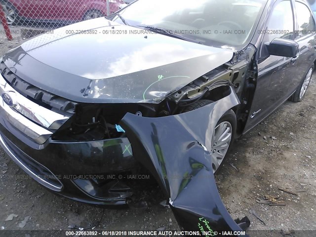 3FADP0L38AR305336 - 2010 FORD FUSION HYBRID BLACK photo 6