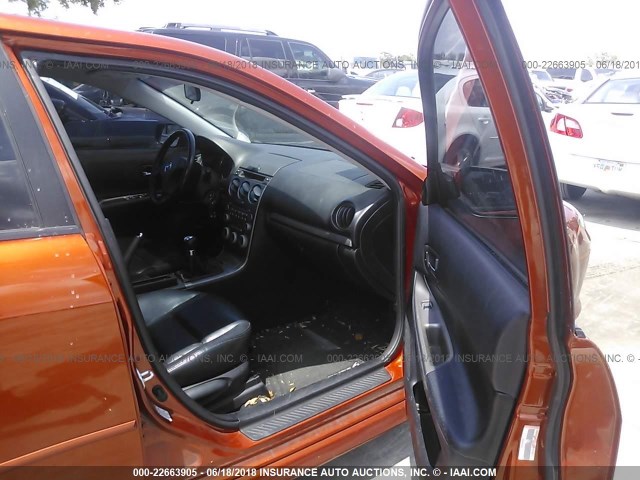 1YVHP80D555M07834 - 2005 MAZDA 6 S ORANGE photo 5