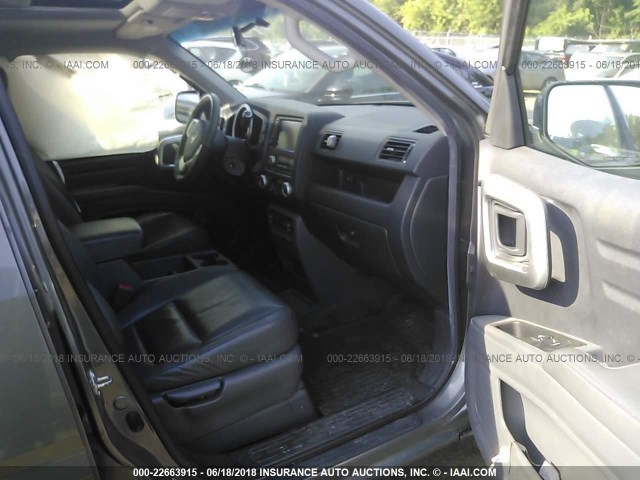 2HJYK16567H507251 - 2007 HONDA RIDGELINE RTL GRAY photo 5