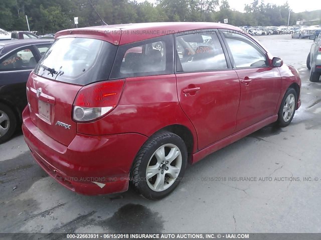 2T1KY38E23C011062 - 2003 TOYOTA COROLLA MATRIX XRS RED photo 4