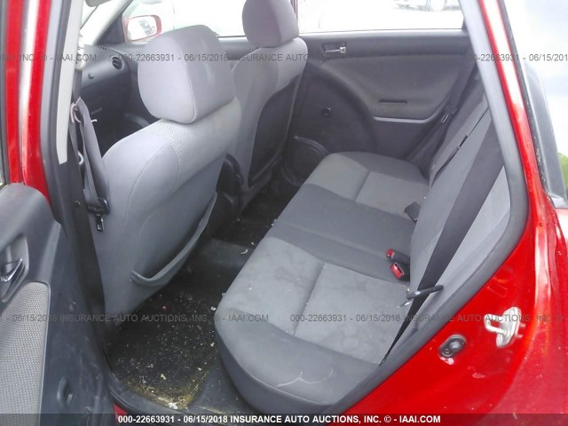 2T1KY38E23C011062 - 2003 TOYOTA COROLLA MATRIX XRS RED photo 8