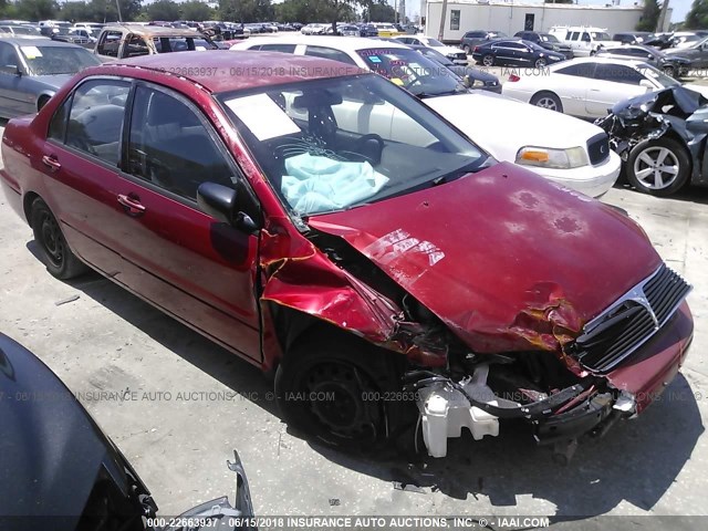 JA3AJ26E43U022661 - 2003 MITSUBISHI LANCER ES BURGUNDY photo 1