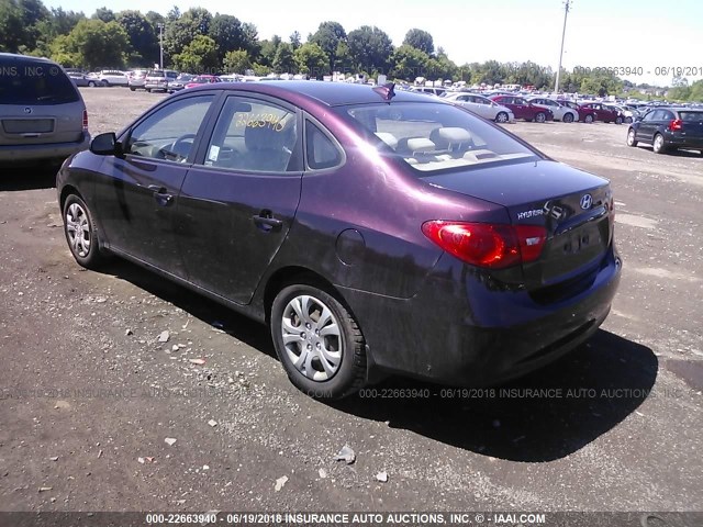 KMHDU46D69U752147 - 2009 HYUNDAI ELANTRA GLS/SE RED photo 3