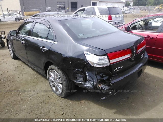 3LNDL2L30BR770773 - 2011 LINCOLN MKZ HYBRID BLACK photo 3