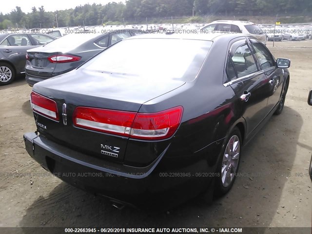 3LNDL2L30BR770773 - 2011 LINCOLN MKZ HYBRID BLACK photo 4