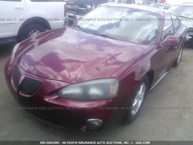 2G2WP552781178215 - 2008 PONTIAC GRAND PRIX MAROON photo 2