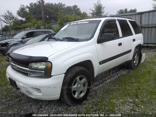 1GNDS13S532195026 - 2003 CHEVROLET TRAILBLAZER  WHITE photo 2