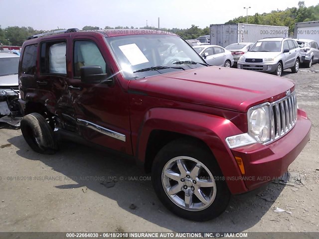1J8GN58K38W192941 - 2008 JEEP LIBERTY LIMITED RED photo 1
