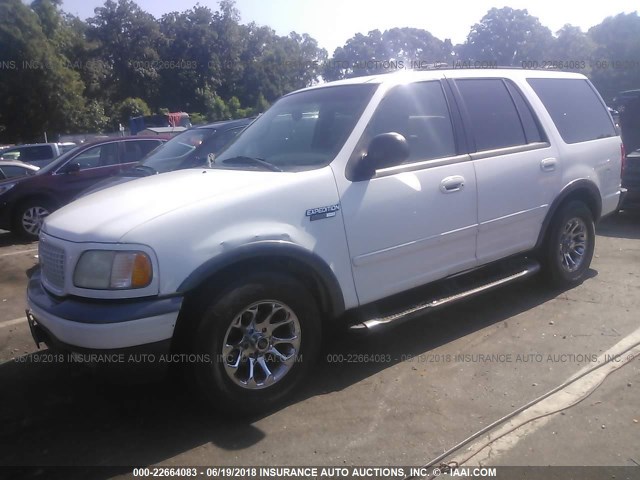 1FMRU15WX1LA46378 - 2001 FORD EXPEDITION XLT WHITE photo 2