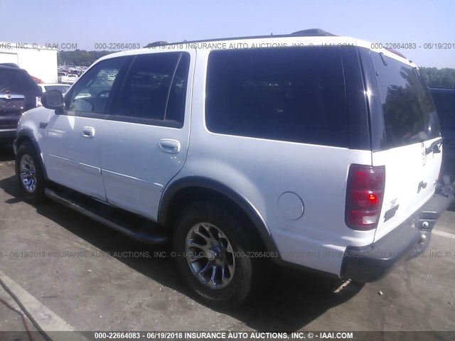 1FMRU15WX1LA46378 - 2001 FORD EXPEDITION XLT WHITE photo 3